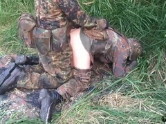 German Military Men Go Wild Outdoors1