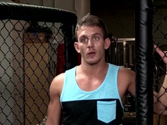 Straight stud tuggin on Leopard print bed