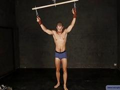 Whipping a cute and muscled Russian slave