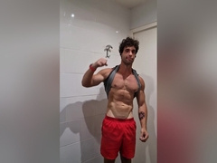 Horny Muscle Boy Gives His Best Finisher Post Workout In The Toilets