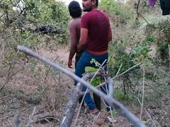 Stepbrother and Car Driver Coming outside Woods And Banging Quick Time.