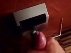 Cum on public hotel door handle