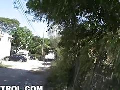 Apprehended suspect gets anal punishment from cops