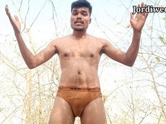 Indian hunk gives a lesson on making a big cock happy in his undies