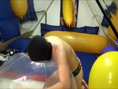 Transparenten Wasserball bumsen