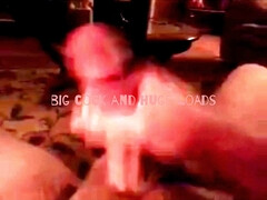 Veiny cock shooting two huge loads