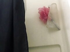 Jerking my huge black uncut cock inside shower - Soapy Jerking - Jerkoff Jackoff