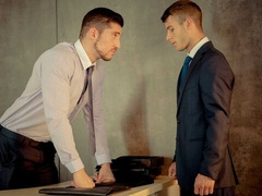 Office sex with horny Leo Domenico and Allen King