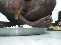 Indian pierced penis getting lunch at nude mode