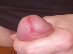 Vocal edging and cumming on table