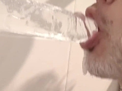 Outstanding Gargle till Sack Of Babymakers of a 23 Cm Gigantic Faux-Cock!