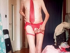 bare but chic dressed in a crimson truss