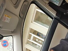 Master Ramon drives his divine cock for a walk in the car in a sexy black outfit and massages his hot penis, horny