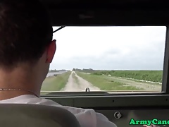 Military amateur anally pounded after bj