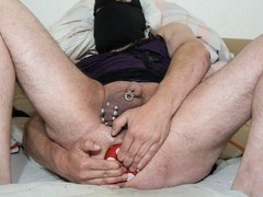 Extreme twink fisting, dildo in anus, extreme anal insertion