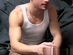 Muscular Mike Roberts chainsmoking and masturbation