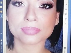 Cumtribute for friend hot brunette
