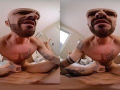Masturbation, gay bedroom sex, hairy