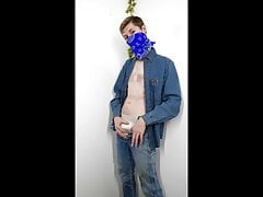 Redneck Hunk in Denim Shows his cock!