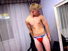 Blond Twink stud Bert Meyer likes His pecker