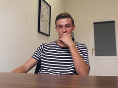 Pretty boy amateur cums during POV anal