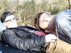 Backseat car  fuck for Shaun Mann and James Thomas