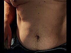 Moving Belly with Burping and internal digestion sounds.