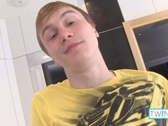 Solo-male, gay, touching-nipples