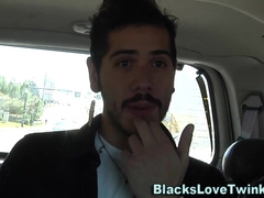 Amateur Guy Takes on Two Ebony Dudes for a Wild Threesome with a Facial Finish