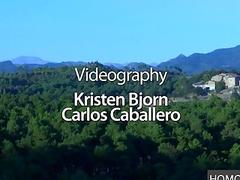 FALCON STUDIOS White Guy on Stool Banged by 3 Other Gay Studs