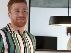 Dinner guest caught them having gay sex! - Malik Delgaty & Olivier Robert