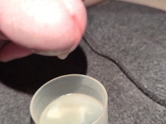 Extraordinary Macro Shot Phat Ginormous Flow of Jizz Edged Out Into Bowl and Guzzled