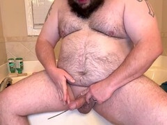 Bear, cock sounding, straight guy