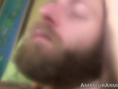 Extremely hairy Joel Someone licking his pits then masturbation