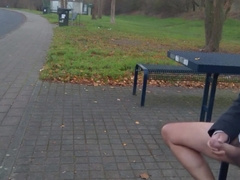 German daddy wanking outdoor 4