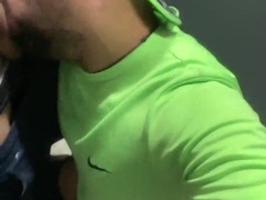 HORNY AND SIZZLING Wolf BREASTFEEDING IN THE DOUCHE AND NEARLY GOT CAUGHT!! UTTER SHEER.COM