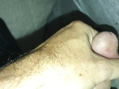Unaware Under cover cum on resting wife's ass