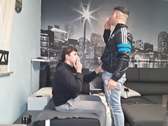 Scally Gay Boys Smoke, Blowjob And Bareback Ass Fuck