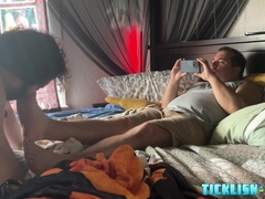 TicklishChubs Pup Bear Released His Greedy Tongue Idolize On Matts Soles