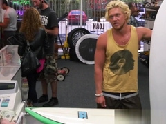Straight pawnshop surfer assfucked for cash