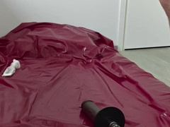 Latexi69 machine hump with large black fuck stick