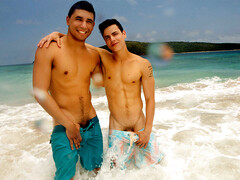 Joe is going deep inside Kaleb while on a vacation