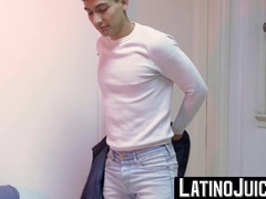 LatinoJuice.com - Jock homo Jonas Matt wanks dick while bred hard by Felipe