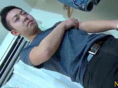 stroking japanese twunk gets cock jerked