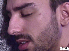 UK hunk spunked after cockriding in the club