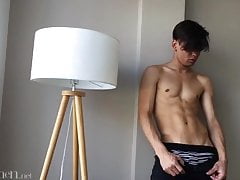 Santiago Arias interview photoshoot and solo masturbation