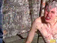 twink disciplined with tormenting by his rough sir man