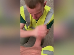 Risky Blowjob In Work Warehouse