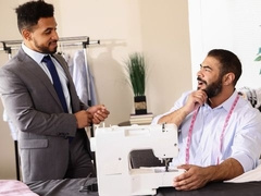 Big dick tailor enjoying hot casual fuck at the office