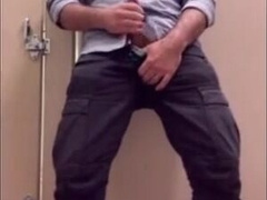 Bearded Daddy Jacks Off at Works